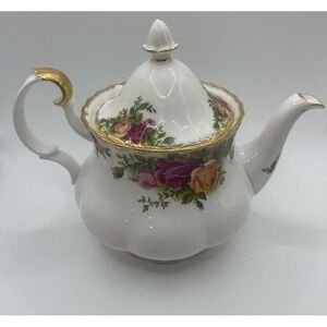 Royal Albert Teapot Lid 1962 Old Country Roses Large 8" Bone China tea pot fine